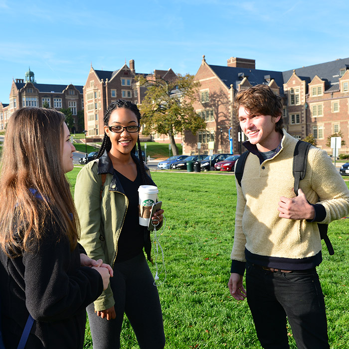 Students on campus