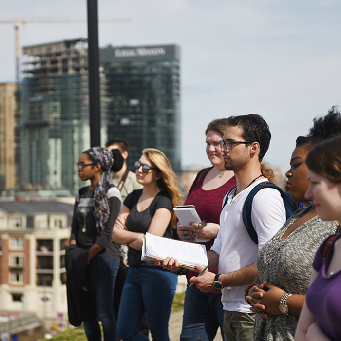 Students in a city