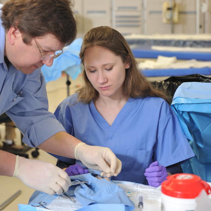 students in lab