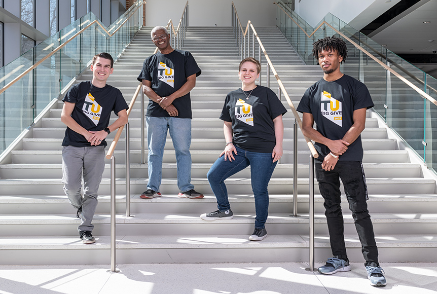 Students supporting the Big Give