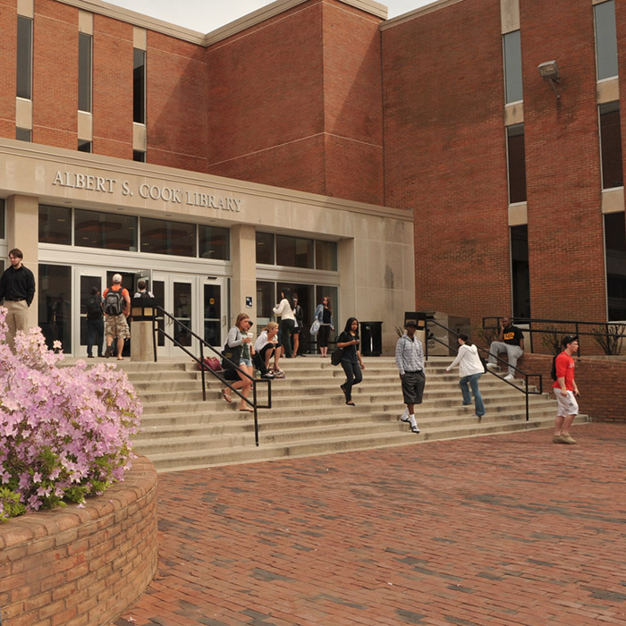 Students in front of Cook