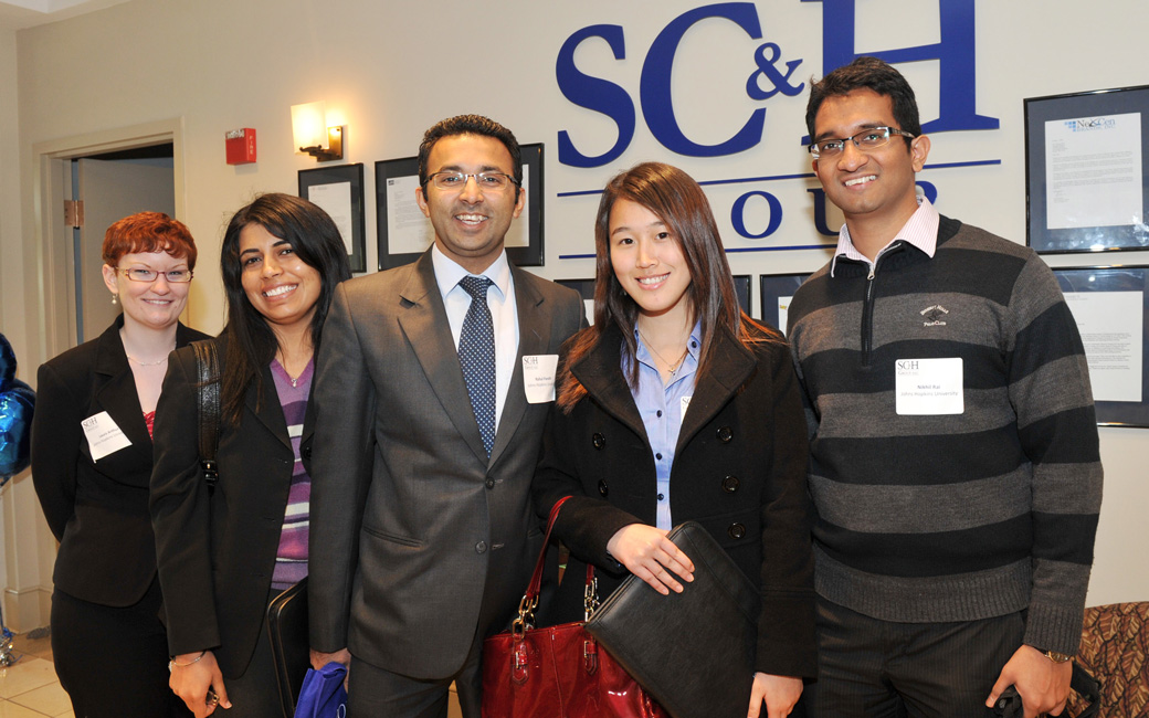 Towson University accounting students visit the offices of accounting firm SC&H Group