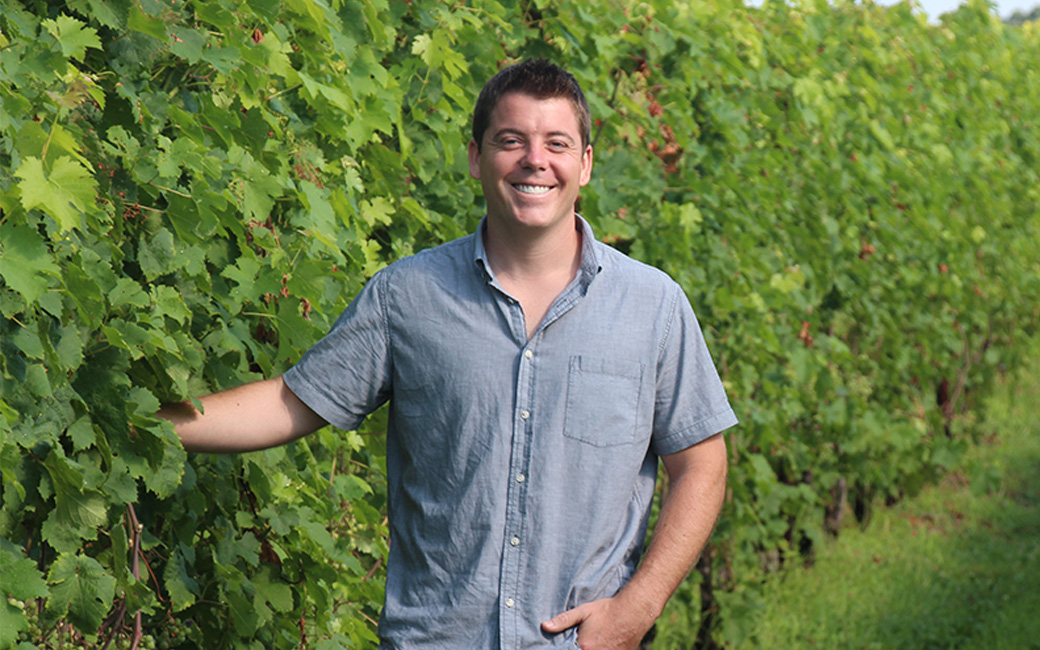 Drew Baker at Old Westminster Winery Drew Baker at Old Westminster Winery