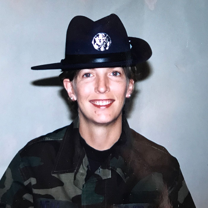 Amanda Mink in uniform