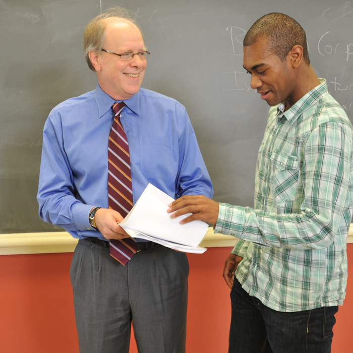 faculty member advising student faculty member advising student