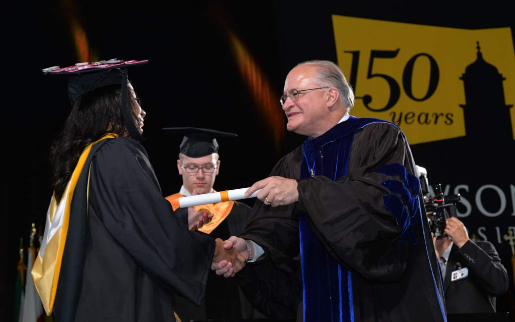 Dr. Terry Cooney at Commencement