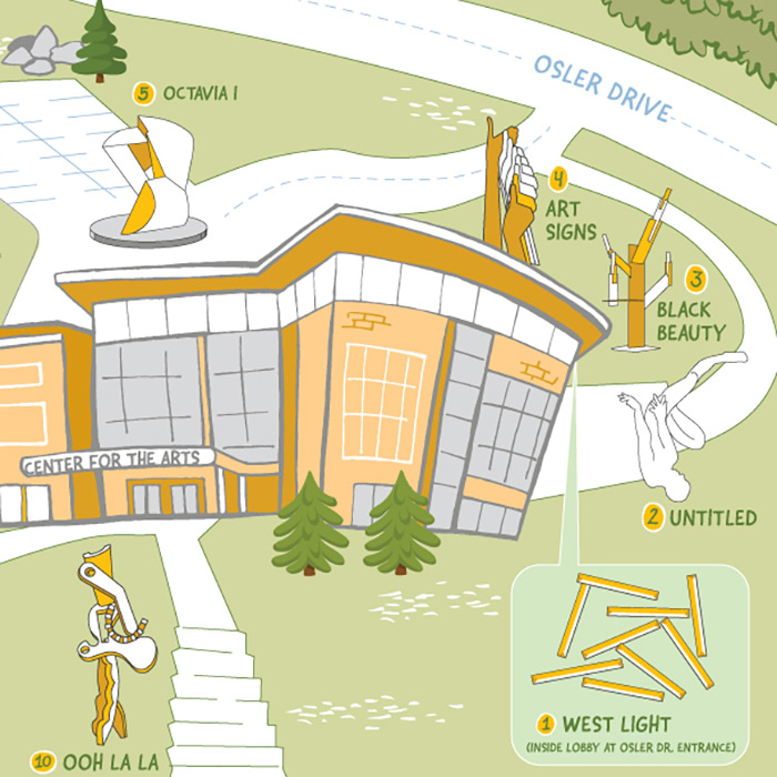 illustration of sculpture walk