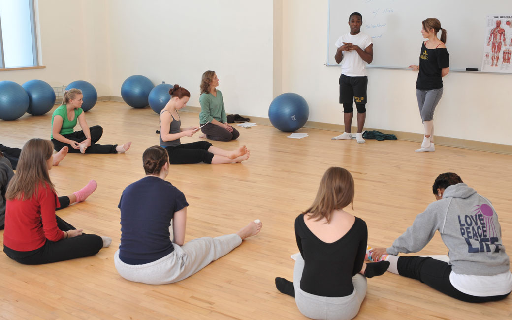 Student's in dance course