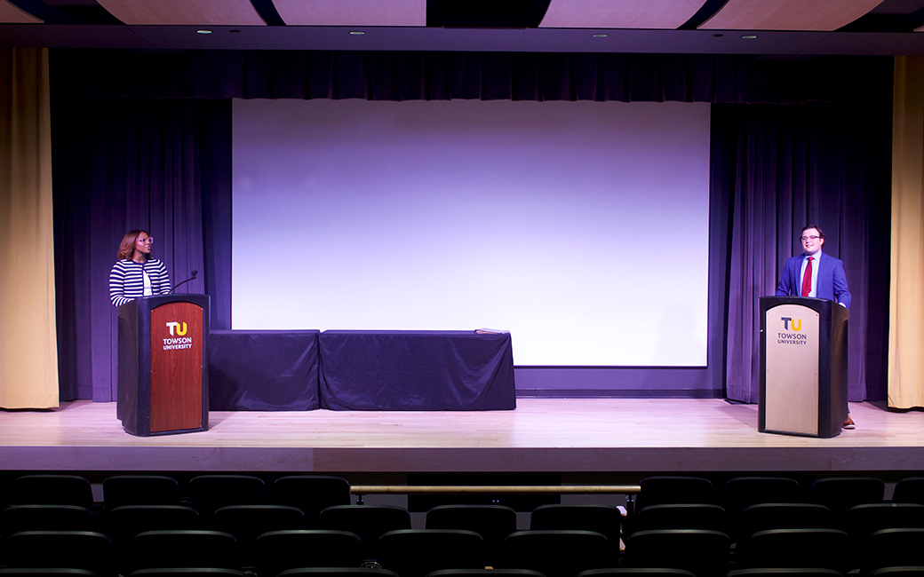 TU students at debate practice