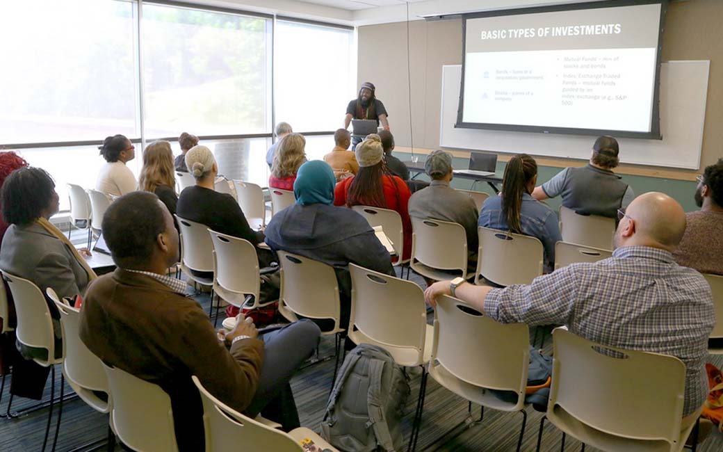 man presenting at baltimore nonprofit summit