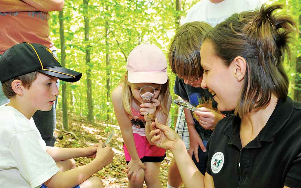 children at the towson field station