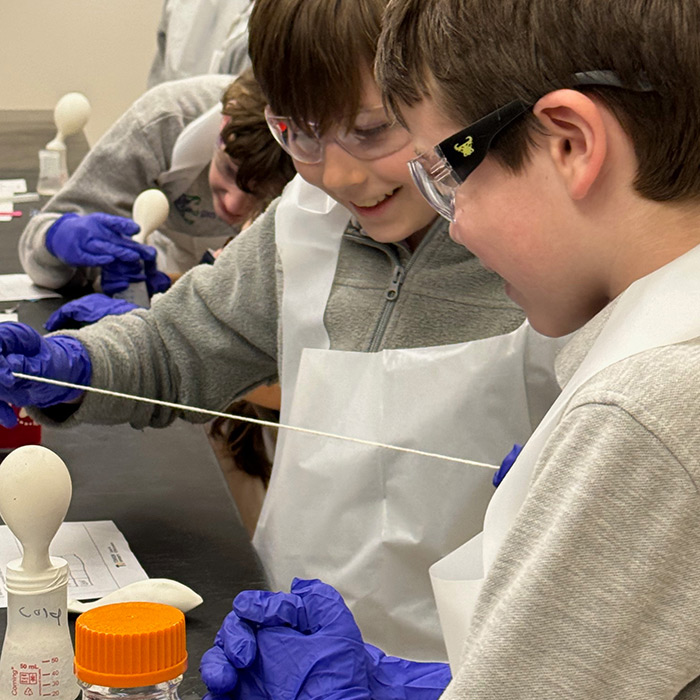 gassy world lab with students