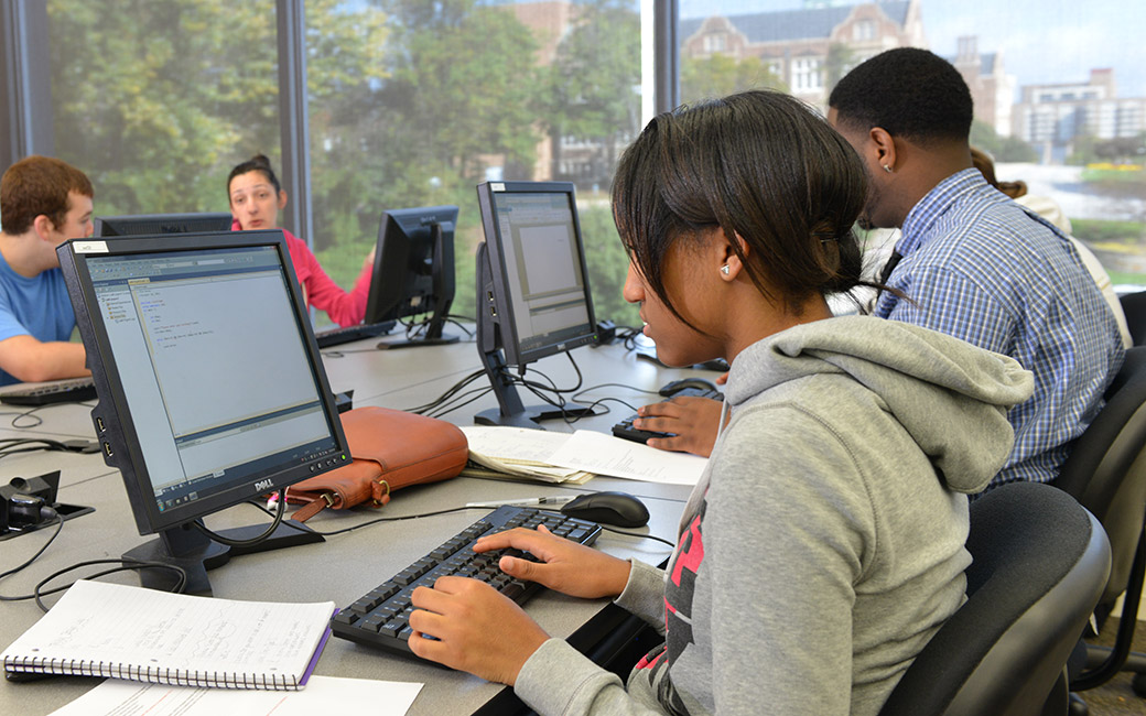 Students in computer lab