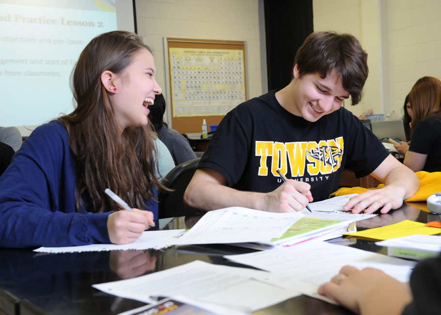 Towson UTeach Students in class.