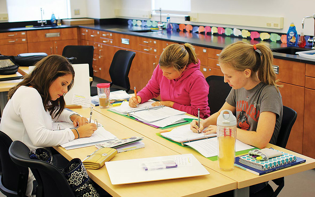 Students in Education Science Lab