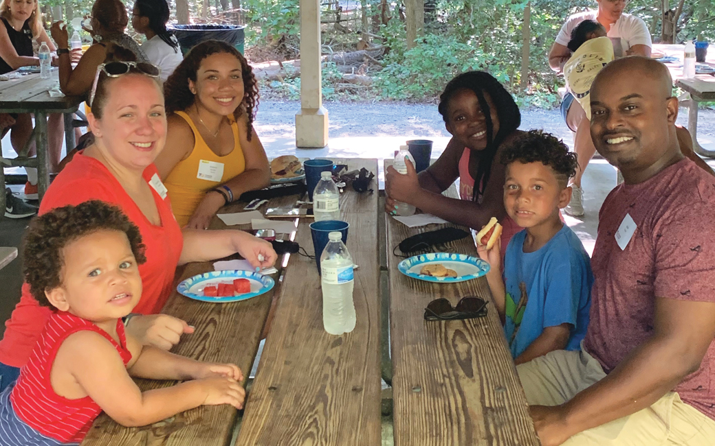 Studnets at a picnic in Anne Arundel County