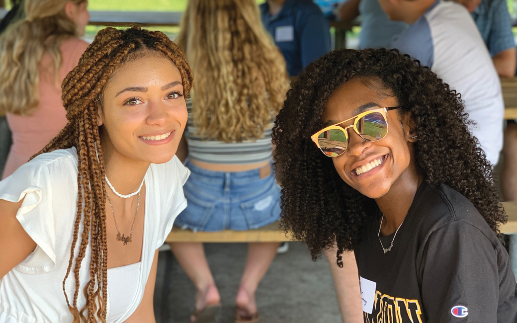 Two students at a picnic in Monthomery County