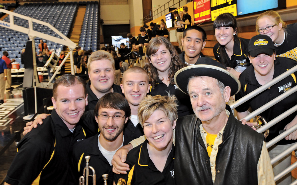 Bill Murray with TU students