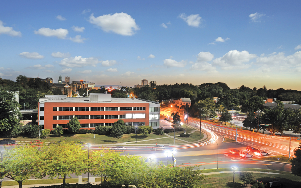 TU campus from York Road