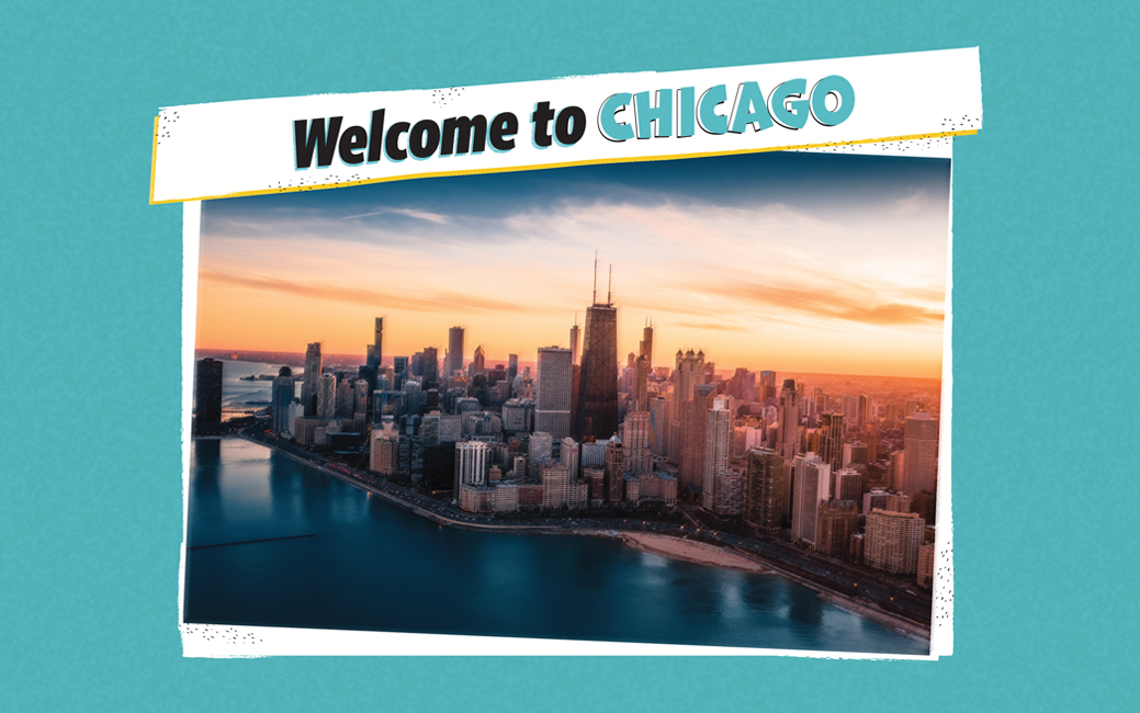 Postcard style illustration