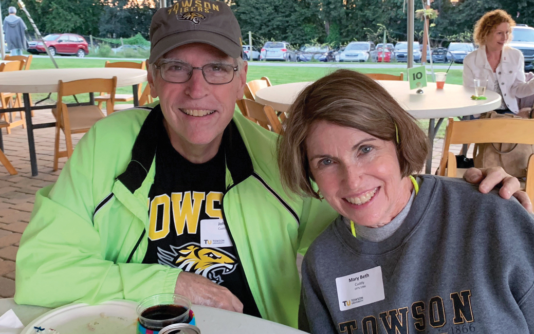 John and Mary Beth Cuddy outside smiling