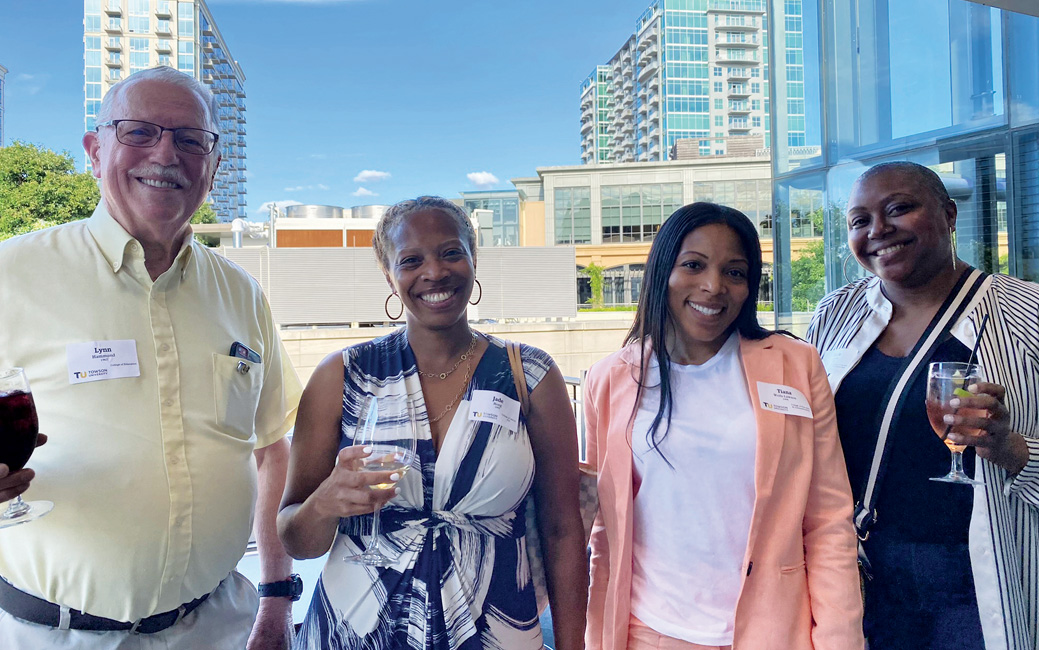 Lynn Hammond ’62, Jade Hong ’99, Tiana Wells-Lawson ’98 and Dayle Bennett ’95