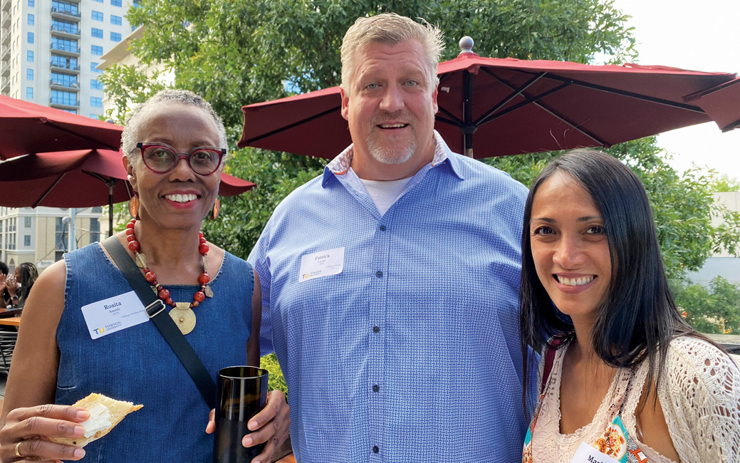 Rosita Smith ’75, Patrick Locke ’92 and Marion Locke