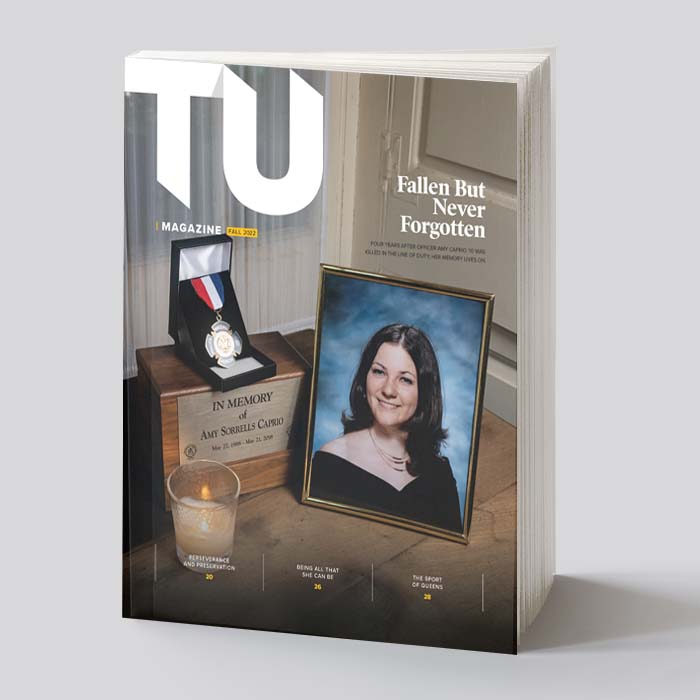 Cover of the fall magazine. A still life of Amy Caprio photos