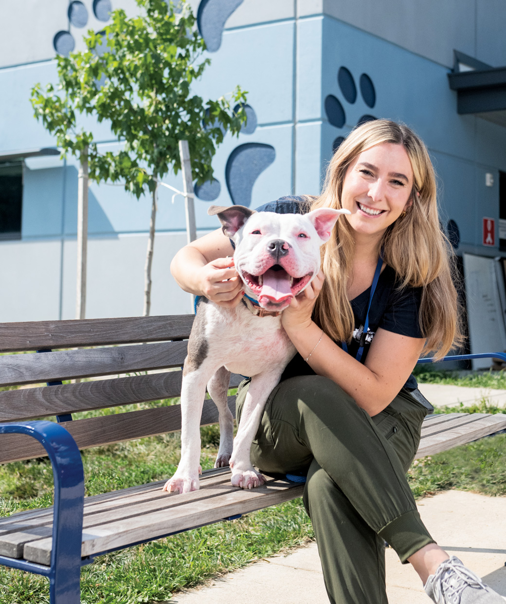 Bailey Deacon and a dog