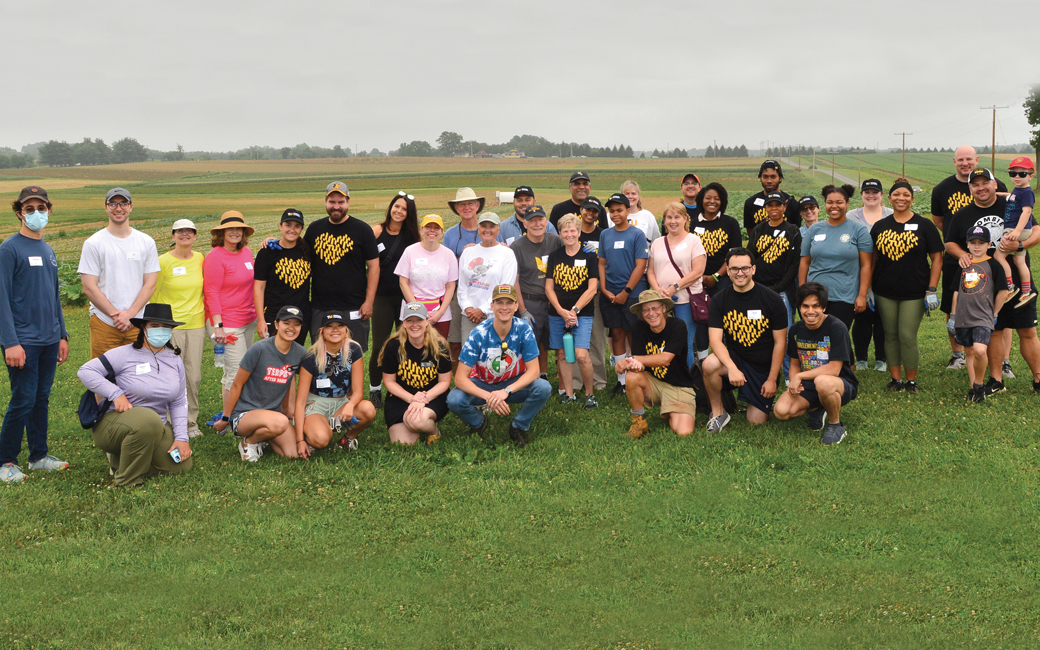More than 50 alumni and guests helped with the harvest