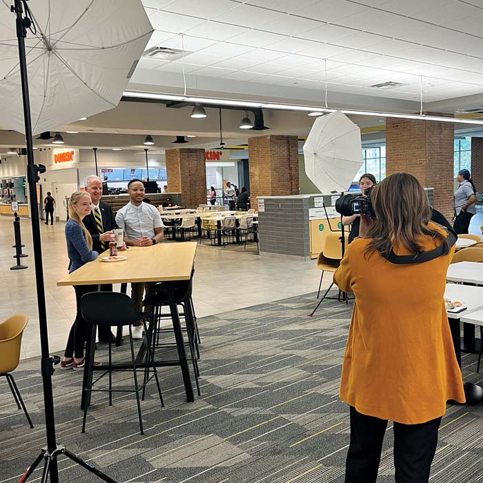 Photo shoot with Dr. Ginsberg at the Union