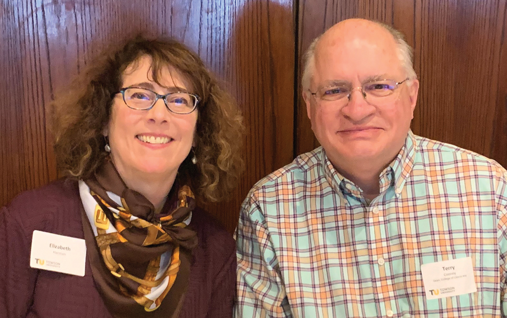 Elizabeth Herman and Terry Cooney, dean of the College of Liberal Arts