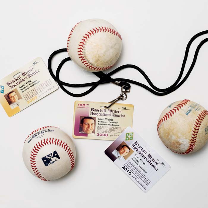 Sean Welsh's baseball press passes