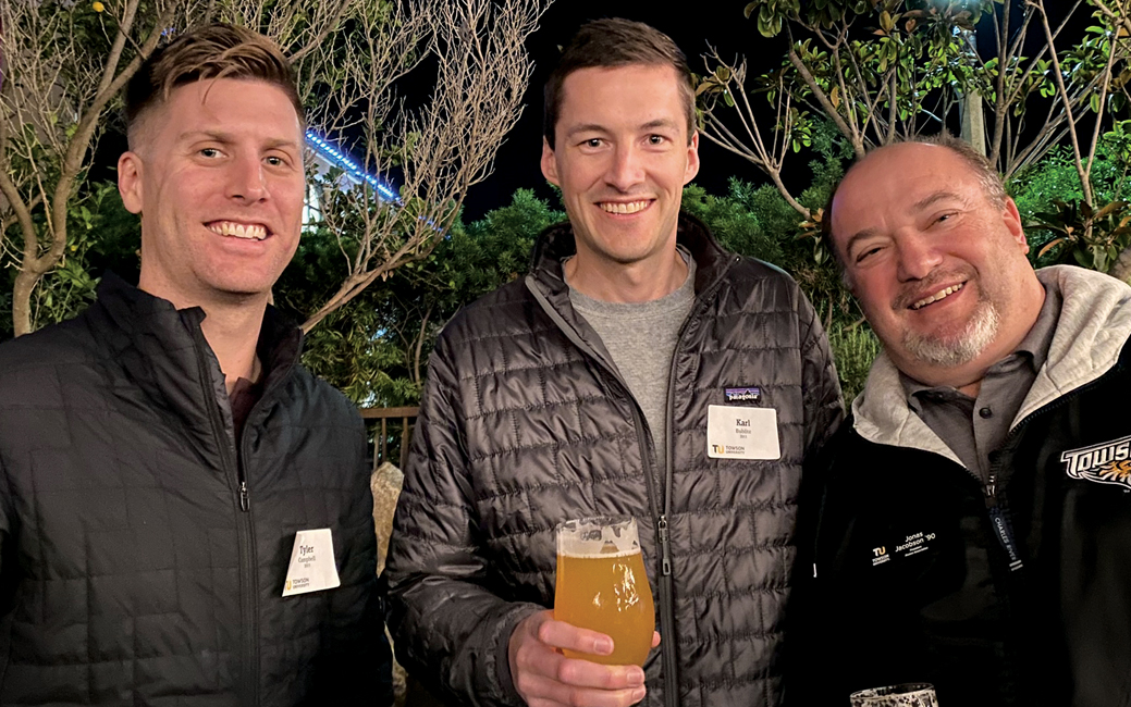 Tyler Campbell '13, Karl Bublitz '11 and Jonas Jacobseon '90 (San Diego)