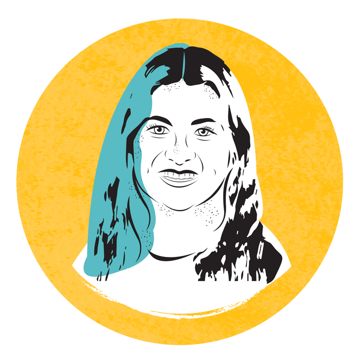 illustrated portrait of Isabella Minervini