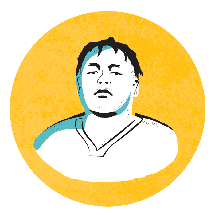 illustrated portrait of Mason Woods