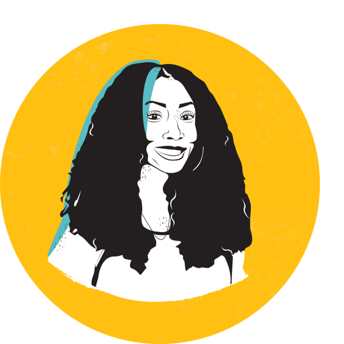 Line drawing of Crystal Johnson '22