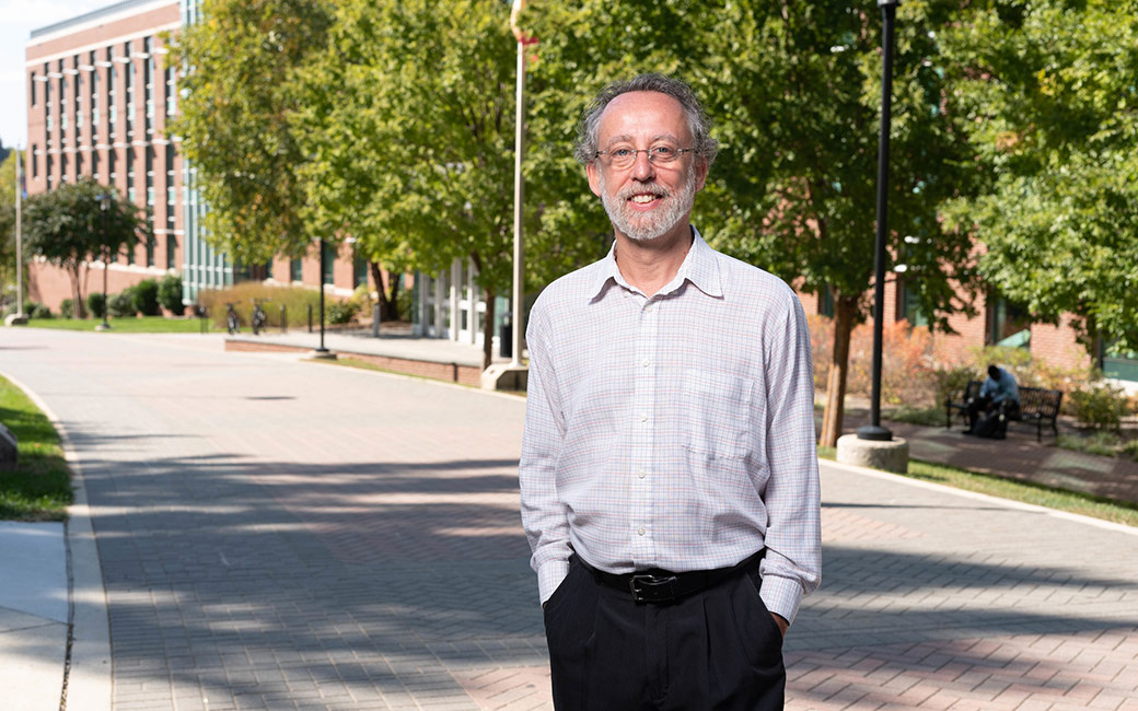 Portrait of person on walkway