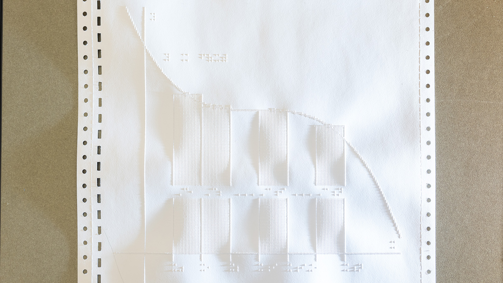 Graph translated into braille