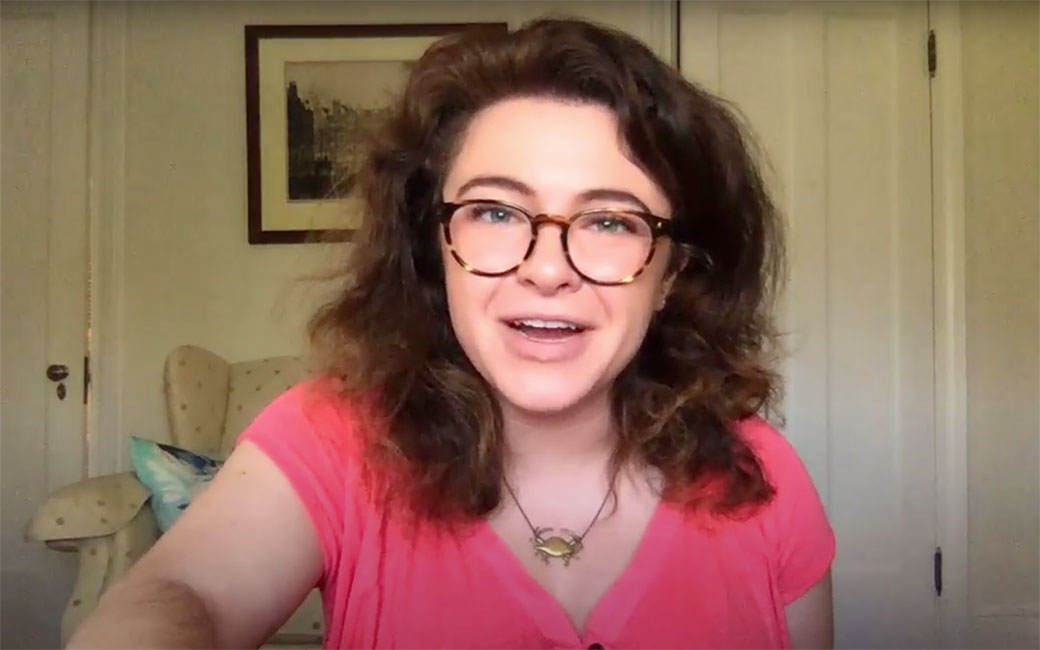 Still from TU student Grace Hehir's instructional video