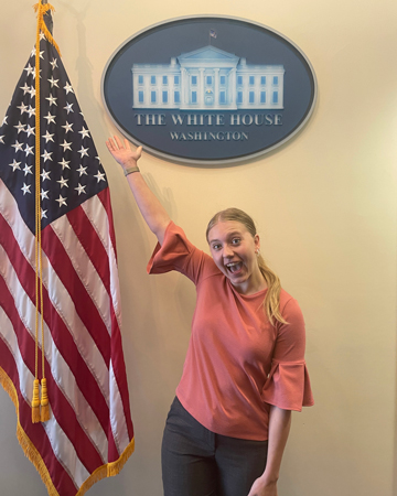 Danielle McNerney inside the White House