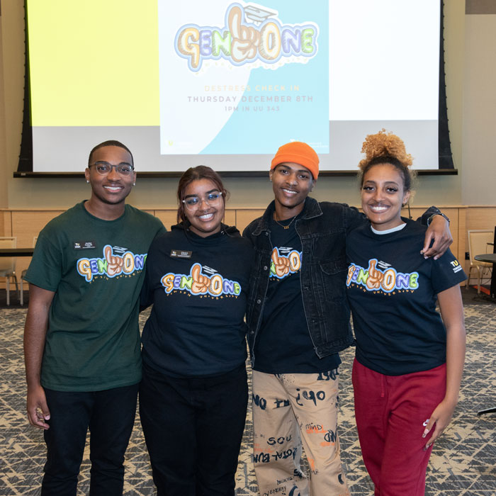 Students wearing Gen One shirts