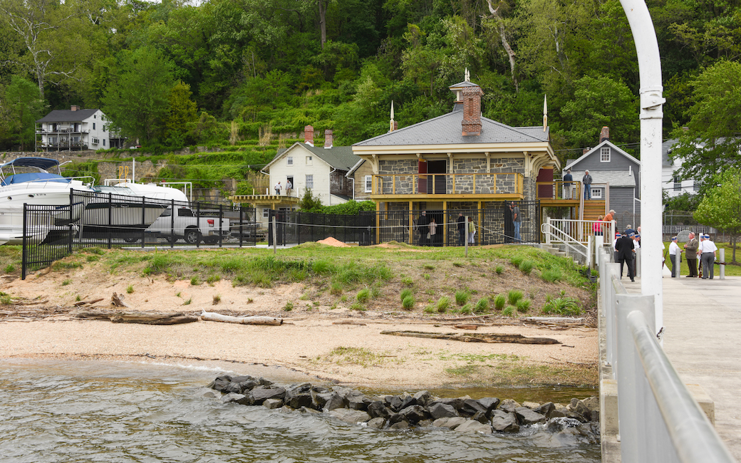 View of the research center including the turtle beach