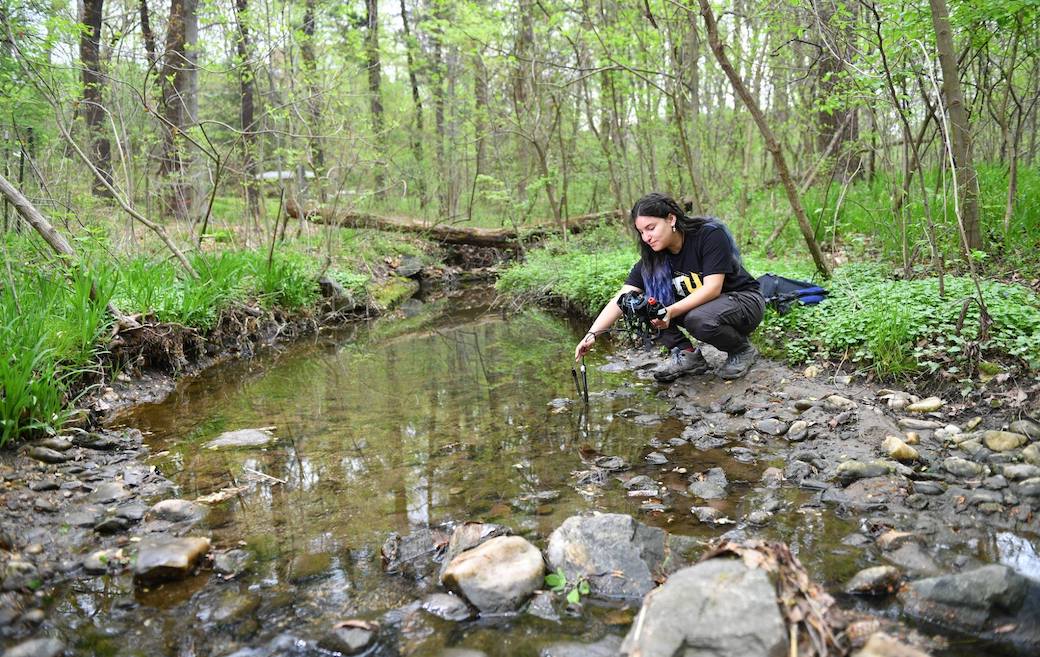 Kenna Leonzo at Glen stream