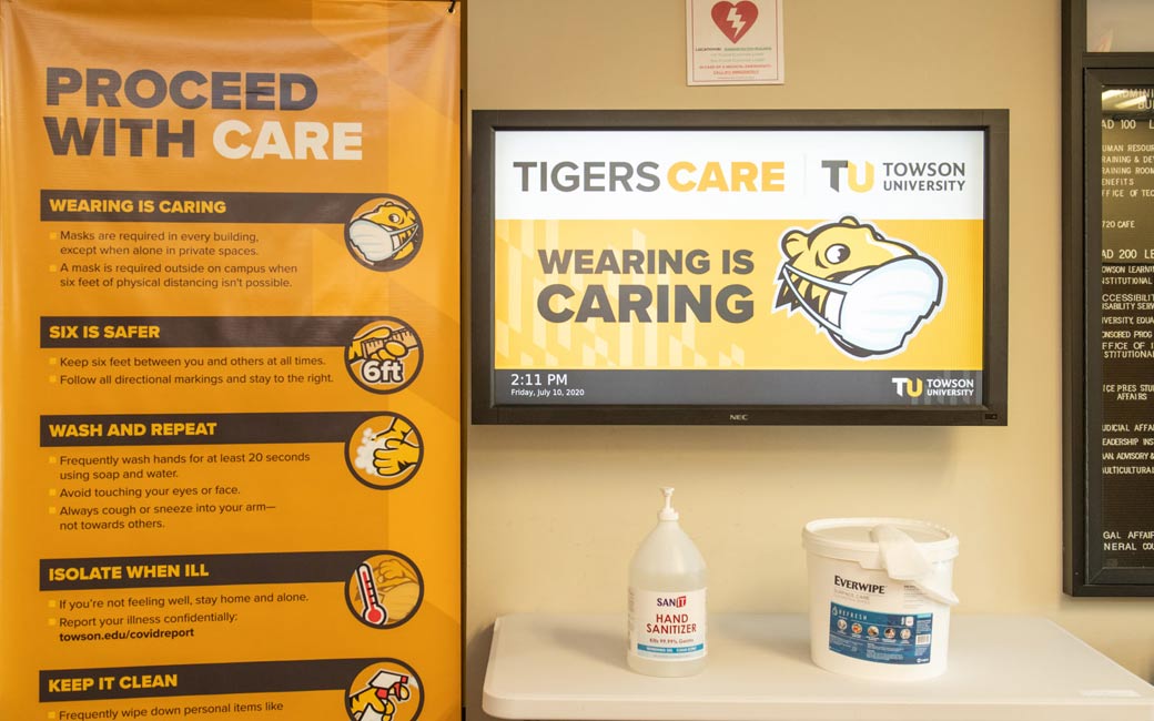 Sanitizer station in Administration building