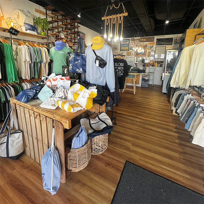 Interior of Guppi Surfshop