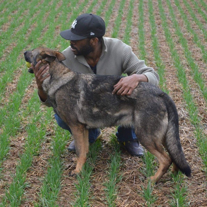 Man with dog