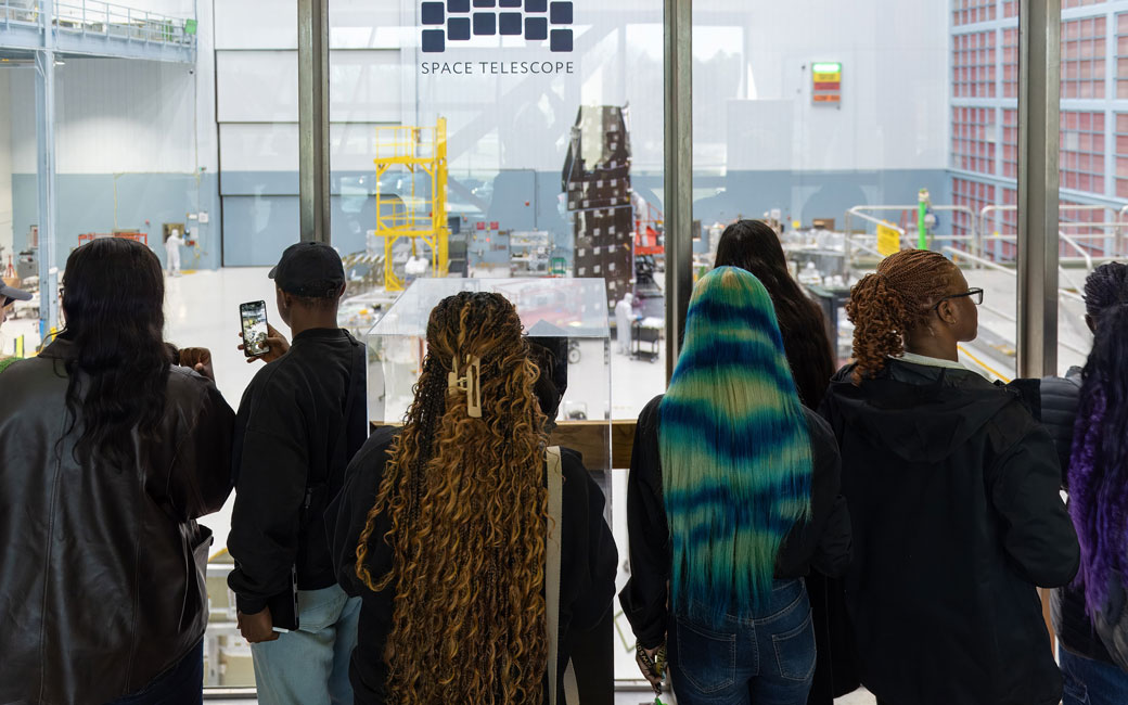 TU students observe engineers working on the Nancy Grace Roman Telescope