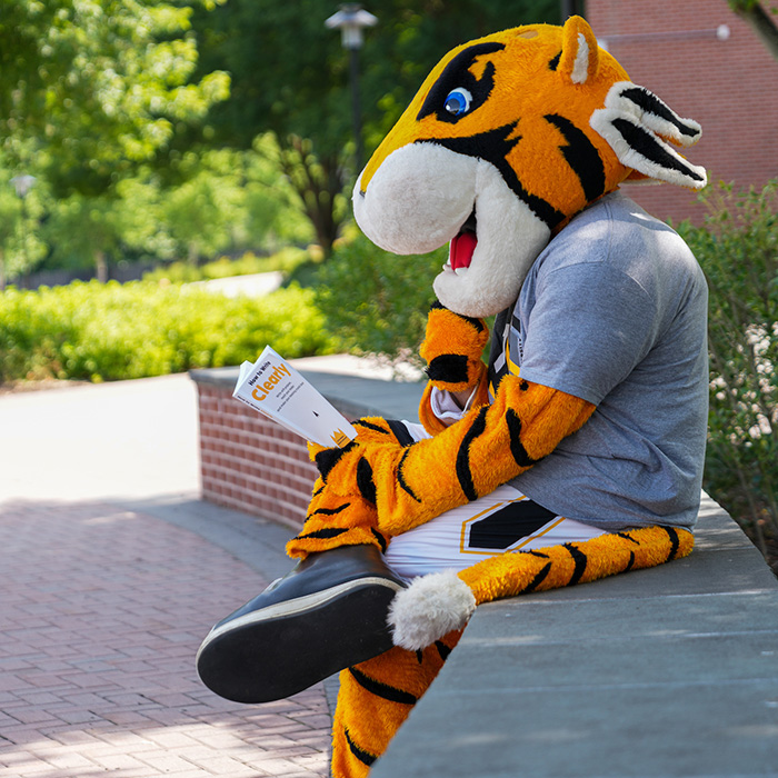 Doc reading on campus