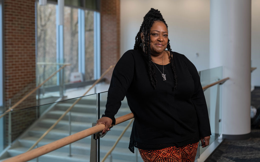 Tammie King Kelly posing inside the University Union